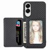 For Samsung Galaxy S25 Edge Case RFID Blocking Carbon Fiber Leather Phone Back Cover with Card Holder
