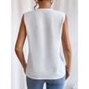 Women's Multi-Layered V-Neck Sleeveless Vest In Solid Color