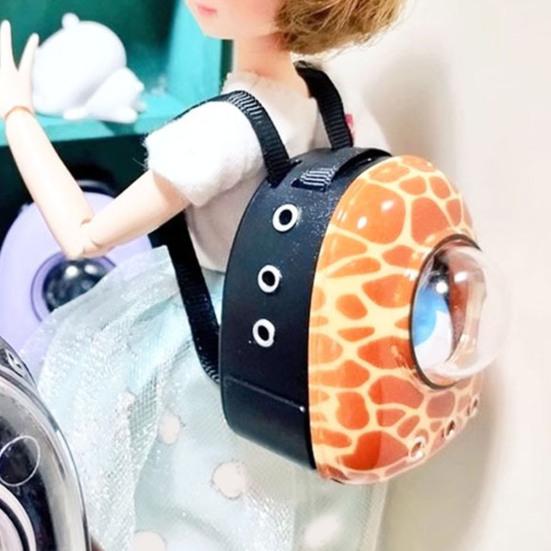 Mini Space Pack Doll House Miniature Doll Backpack for 1:12 Dolls Realistic Cat Puppy Backpacks Cute Pet Accessories