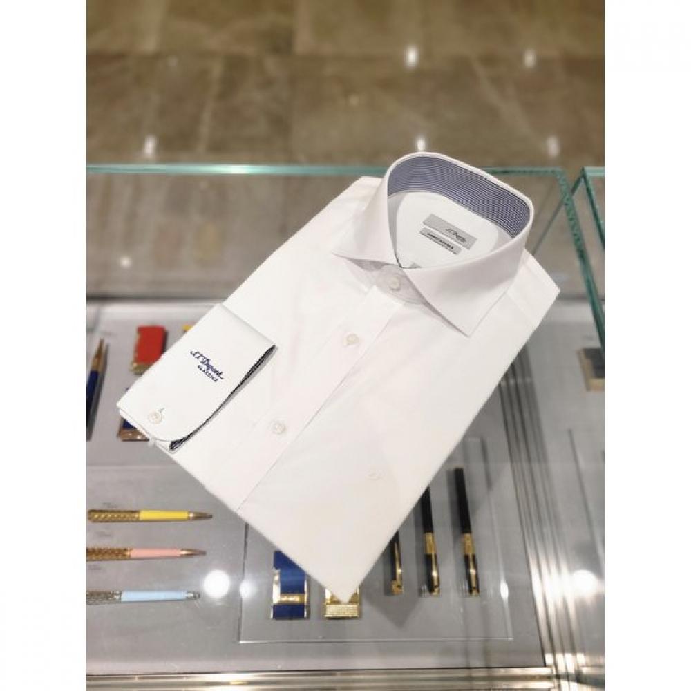 Slim Fit Stretch Basic White Shirt With Long Sleeves  Se6sm22ls926swh 