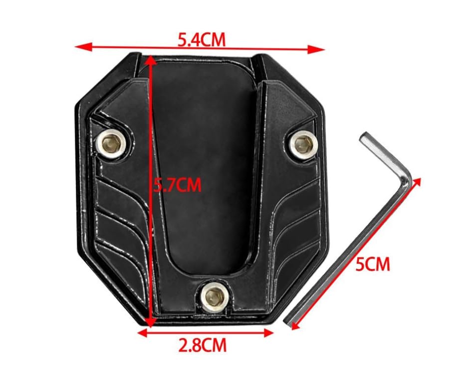 Bike Side Stand Plate, Alloy, General Purpose Side Stand, Plate, Dress Up Parts, Non-slip,