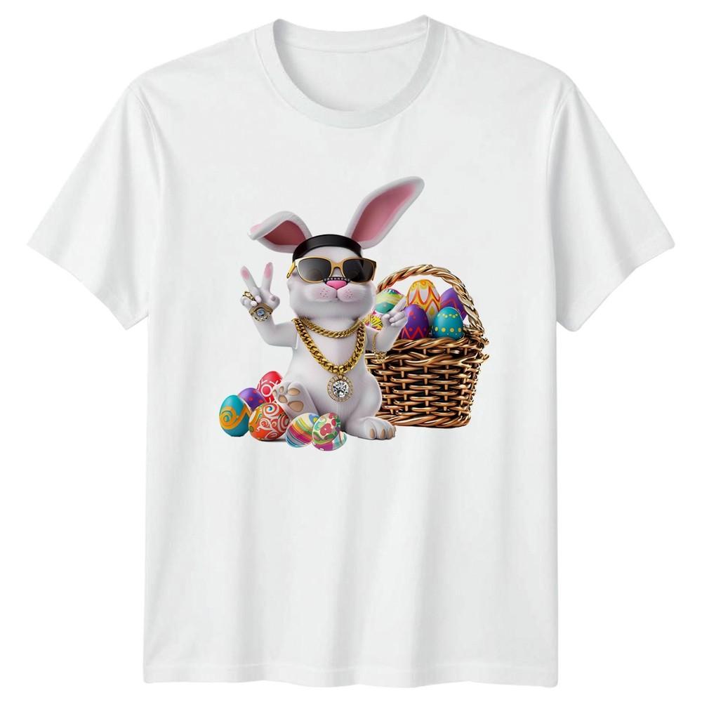 Dripped Out Easter Bunny Gold Chains TShirt Hip Hop Easter Novelty S