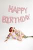 Folienballon Happy Birthday, 340x35cm, Rosa