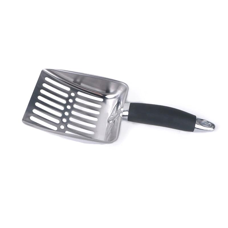 

Уборка кошачьего песка Для собаки кошки Чистый кал Совок для кошачьего наполнителя Инструмент для уборки питомца Товары для питомцев Металлический совок с длинной ручкой серебряный