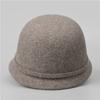 Wool Mother Hat Lady Autumn and Winter New Top Hat French Elegant Retro Bucket Hat Basin Hat