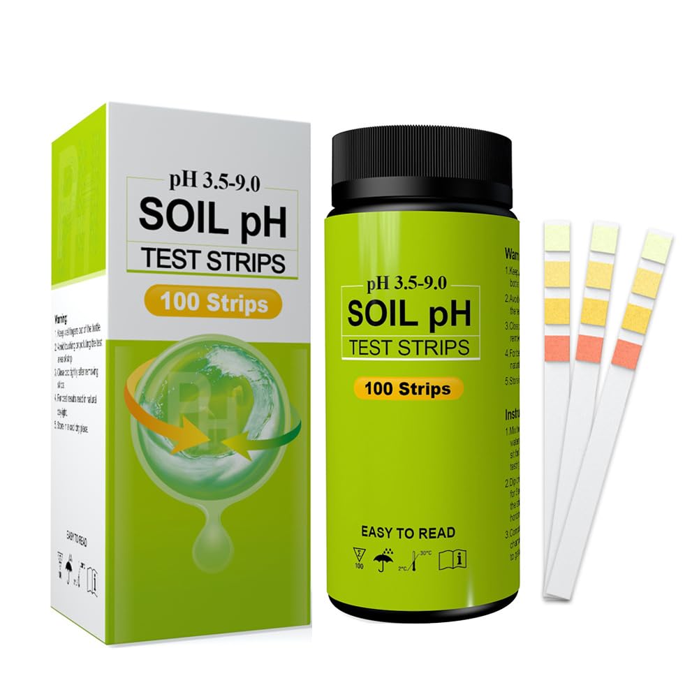 Smgda Soil pH Test 100 Compatible with Litmus for Indoor and Outdoor Soil pH Measurement Kit Papers, Sheets, 3.5-9 Papers, Use,