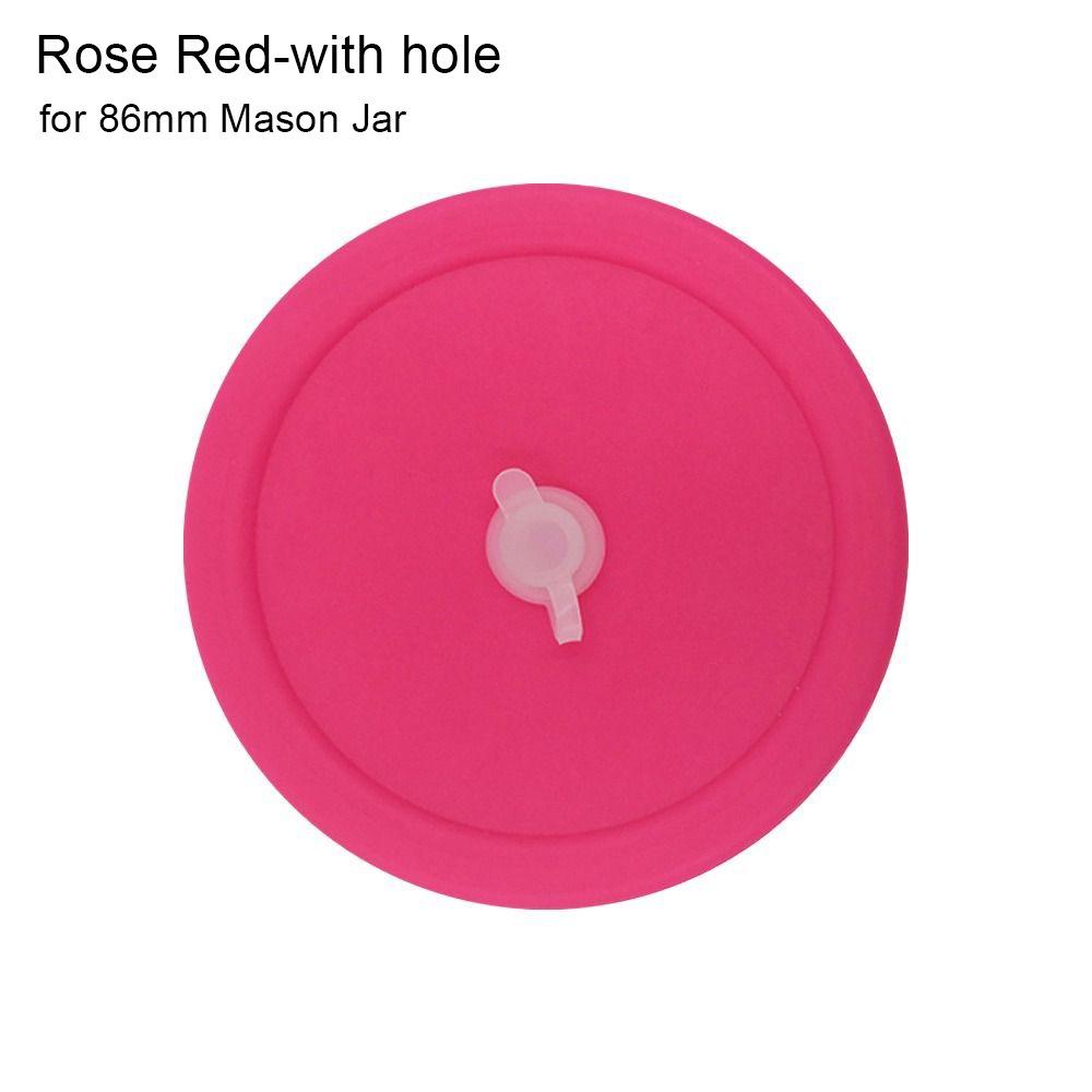 1Pcs New with Hole Mason Jar Lid Reusable Good Seal Spout Lid Plastic Leak-proof Seal Bottle Cover Kitchen Tool