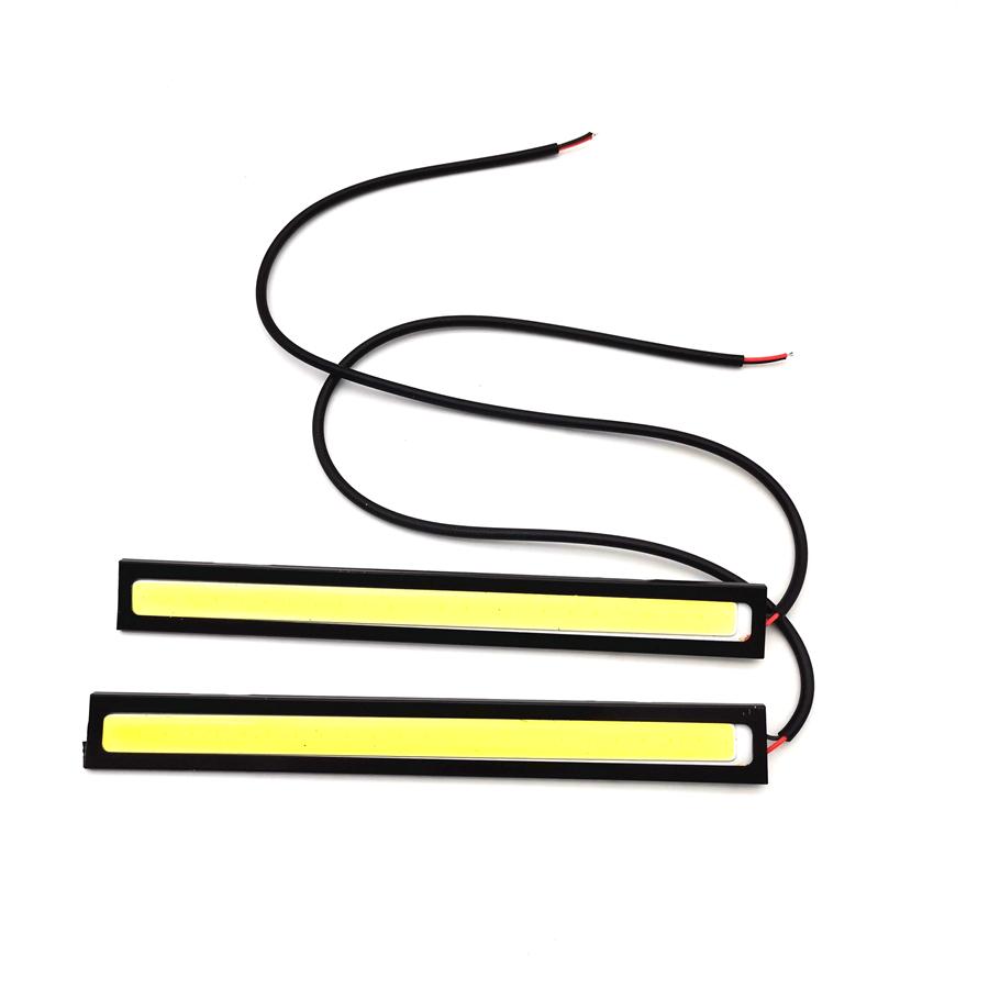 2PCS 12V 14CM COB White Car LED Lights for DRL Fog Driving Lamp