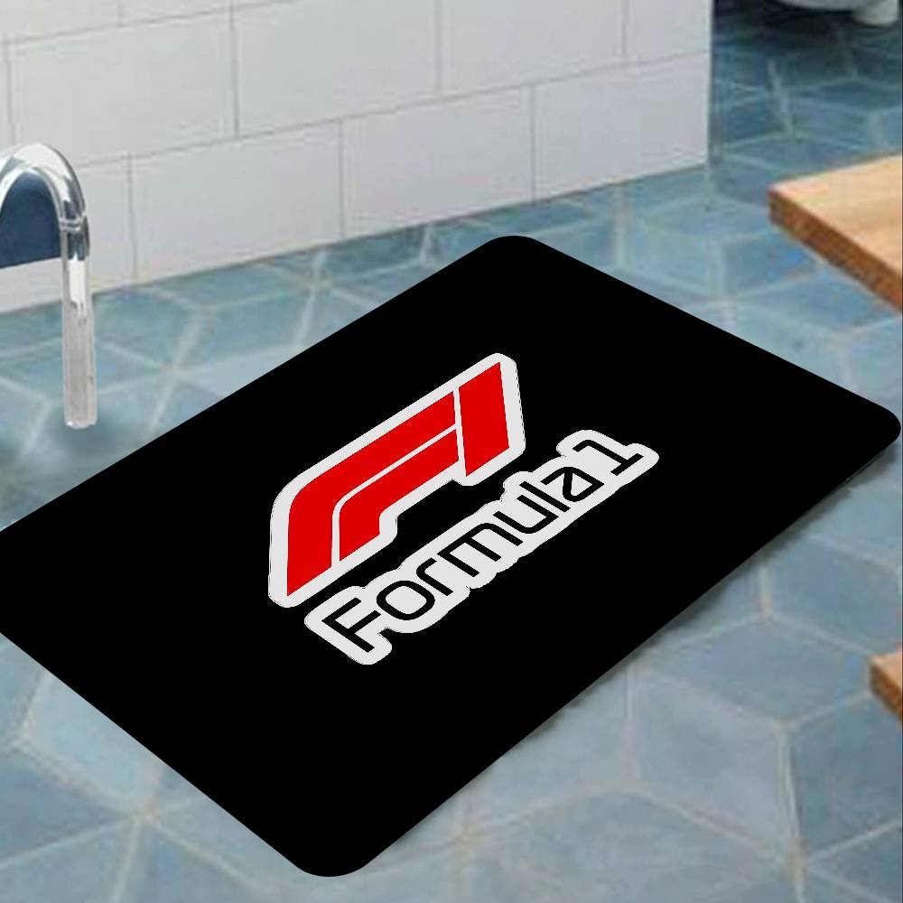 F-F1S F-Formula 1 LOGO Floor Mat Anti-slip Absorb Water Long Strip Cushion Bedroon Mat Alfombra