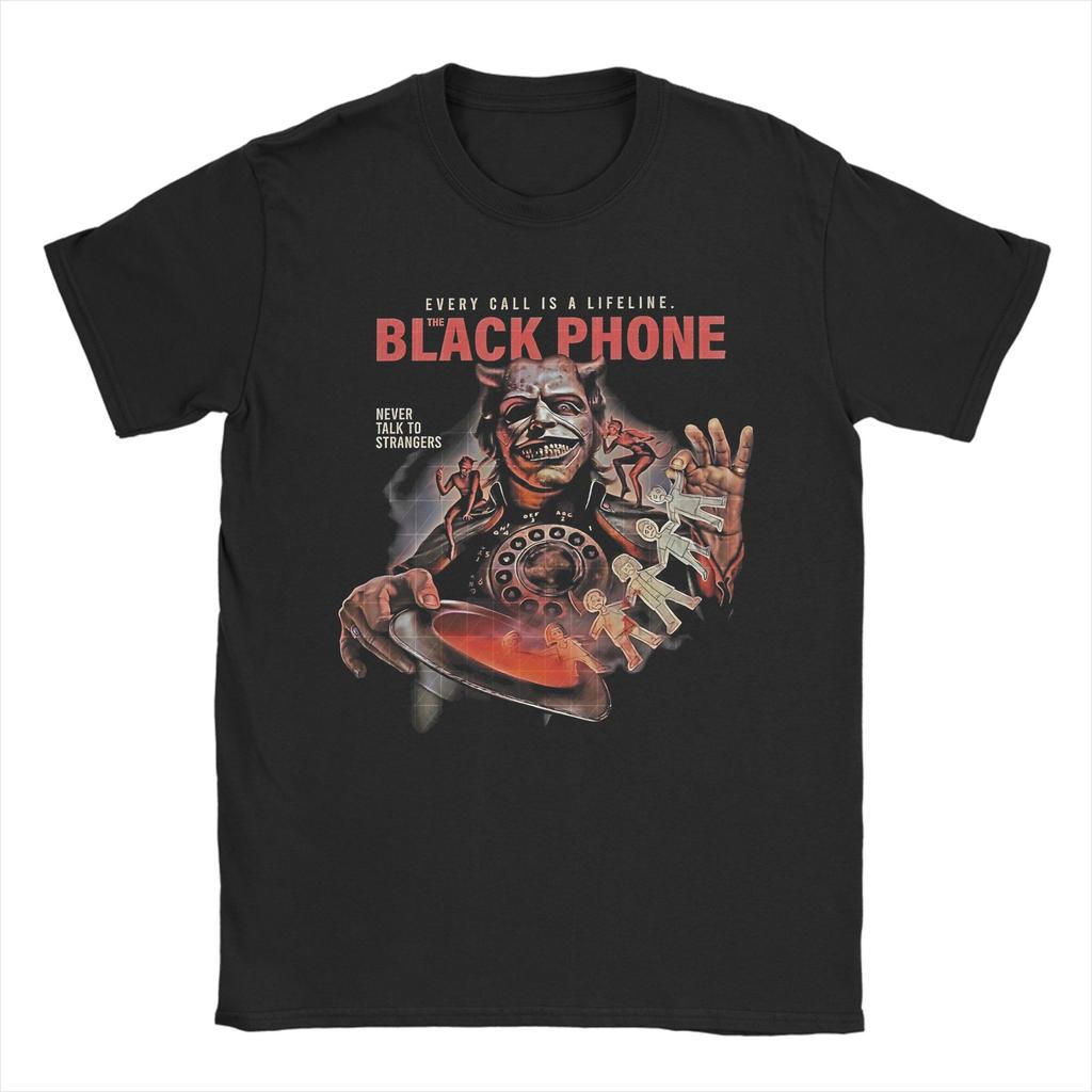 Fashion The Black Phone Horror Movie T Shirt For Unisex Cotton Tee Shirt Short Sleeve Clothes