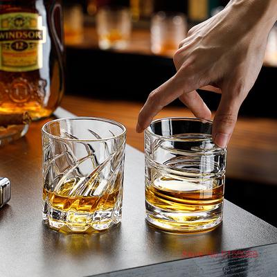 2024 przyjemna szklanka do whisky obrotowy Sommelier zrelaksowany kryształowy kieliszek do wina staromodny Flow Shadow kubek do whisky uzdrawiający kufel do piwa