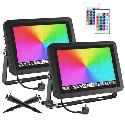 1PC 100W RGB Flutlicht IP66 Wasserdichte Led-strahler Projektor Lampe Outdoor Garten Beleuchtung RGB Straße Licht Weihnachten lichter