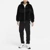 Nike Abbigliamento sportivo Swoosh Stampa Leopardo Logo Gancio Grande Velluto Faux Fur Giacca da Tuta Uomo Capispalla Nero DH6685-010