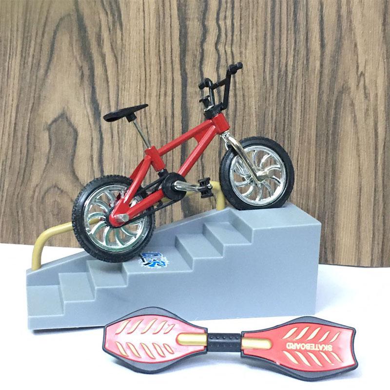 Mini Finger Bike and Skateboard Toy Set