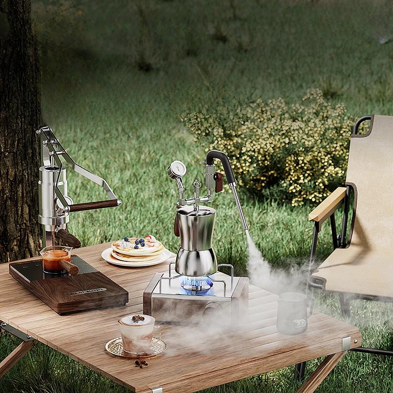 AK-74 Milk Frother With Water Vapor Separator Frothing Pitcher Stainless Steel Dry Steam Milk Steamer