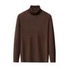 Men's Wool Blend High Neck Knit Sweater with Velvet Fleece Lining