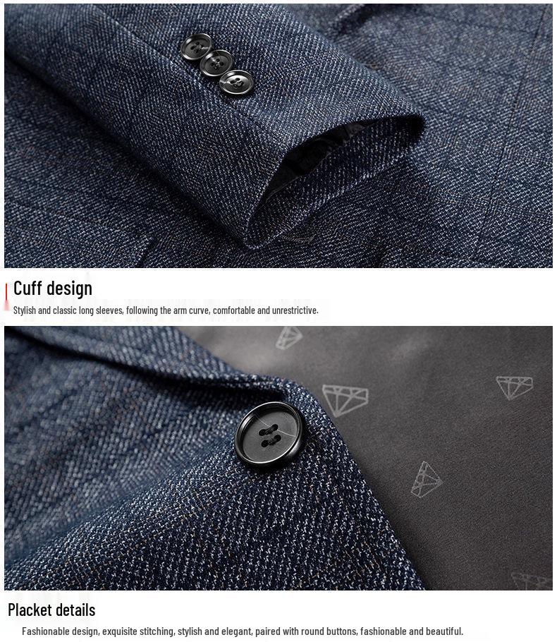 New Men's Spring/Autumn Non-Iron Casual Suit Jacket for Middle-Aged Dads