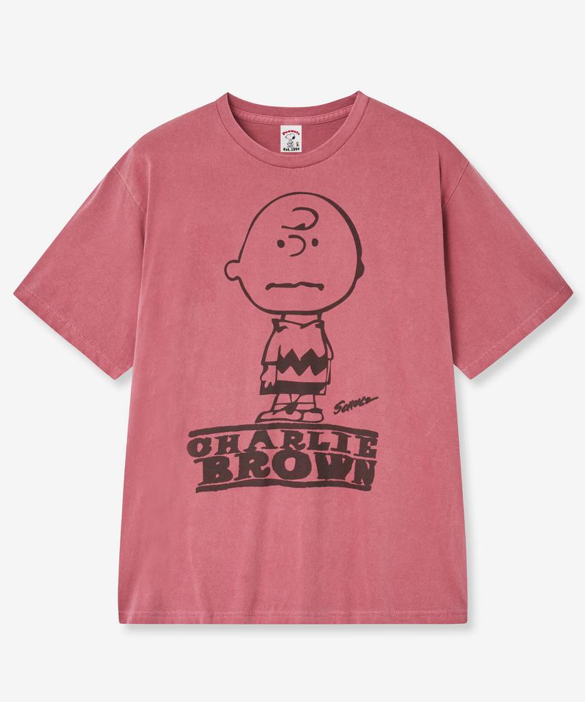 VTWO Charlie Brown Pigment T-Shirt (Red)