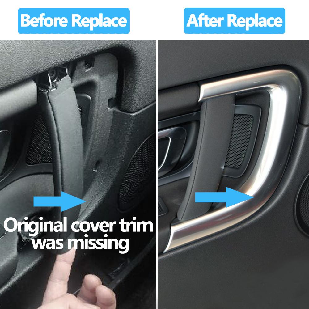 Left Right Car Interior Door Pull Handle Cover Trim Replacement for Land Rover Discovery Sport