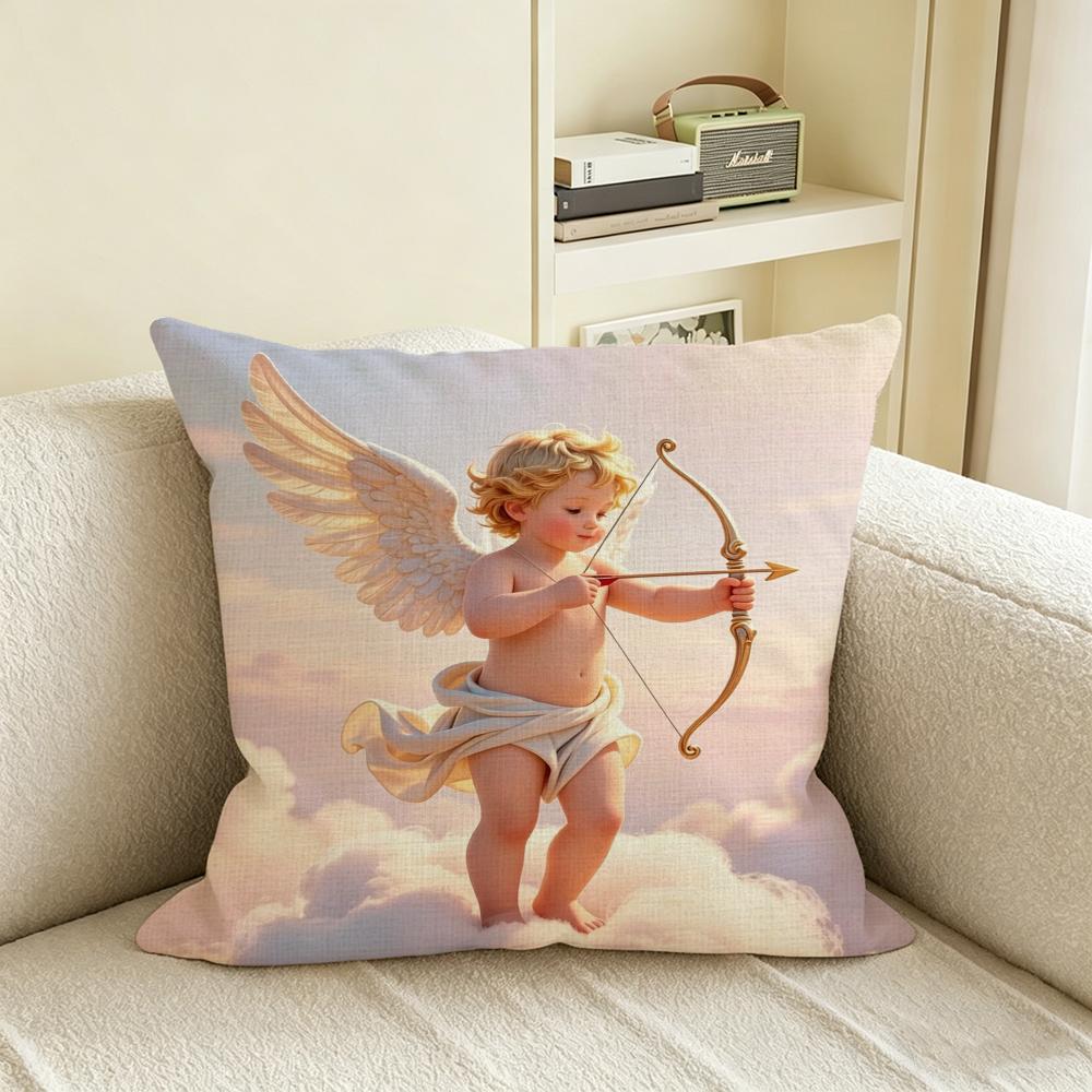 C-Cupid Cushion Cover Natural Linen Pillowcase Set, All-In-One Decor For Sofa, Bedroom & Chair