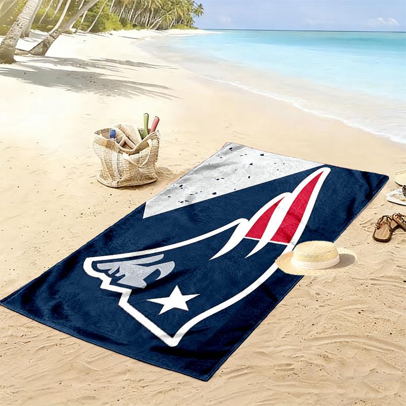 NE Patriots Print Beach Towel, Large Soft Quick Dry Towel for Beach Camping Swimming