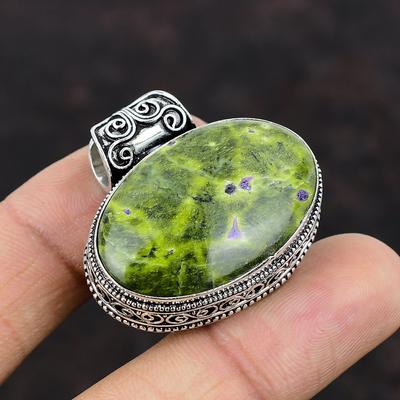 Stichtite Pendant Gemstone Jewelry Vintage Pendant 925 Sterling Silver Pendant Handmade Modern Style Pendant Gift For Him Stichtite Jewelry