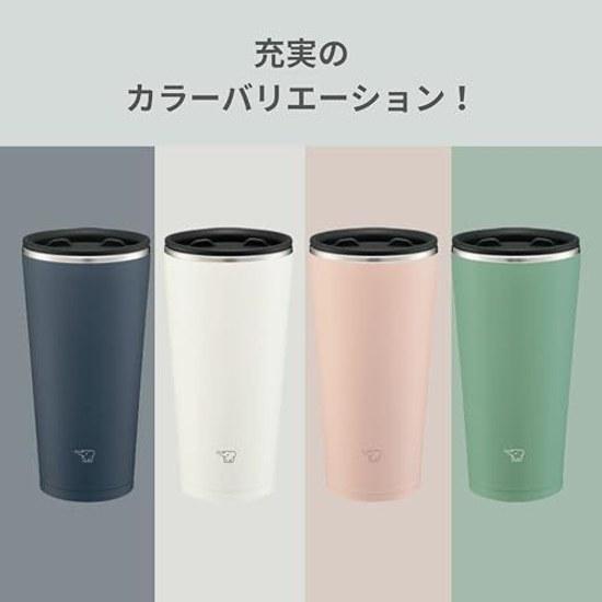 Zojirushi Mahobin Tumbler 450ml Lid Rotating Open-Close Stainless Steel Office Work Home Time Insulation Cooling Smoky Pink SX-FA45-PZ