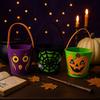 Barevné plstěné halloweenské tašky 15 cm – Koleda nebo výprask ( Náhodná barva ) - Sada 3