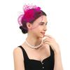Elegant Mesh Fascinator Hat With Feathered And Flower Nonslip Headband For Women TeaParty and Masquerades Event Wear