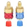 Durable R134A Straight Quick Coupler Precisions Valves Core R134A Adapter Red Blue Connectors Good Sealing Performances