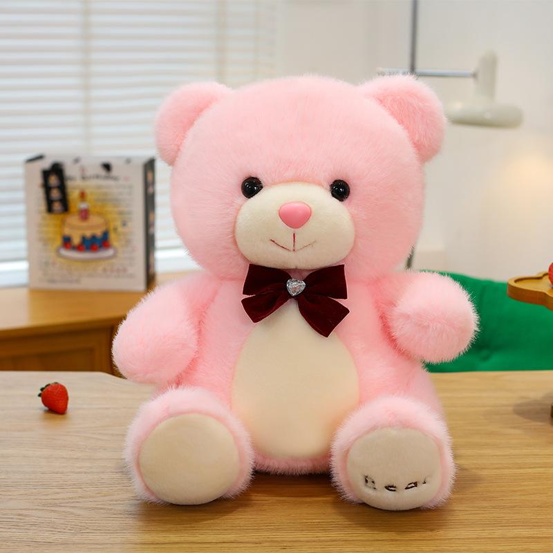 

Милая цветная плюшевая игрушка-медведь для обнимания, детская подушка для сна, кукла для игрового автомата, город обмена, подарок на день рождения 30cm【0.25kg】