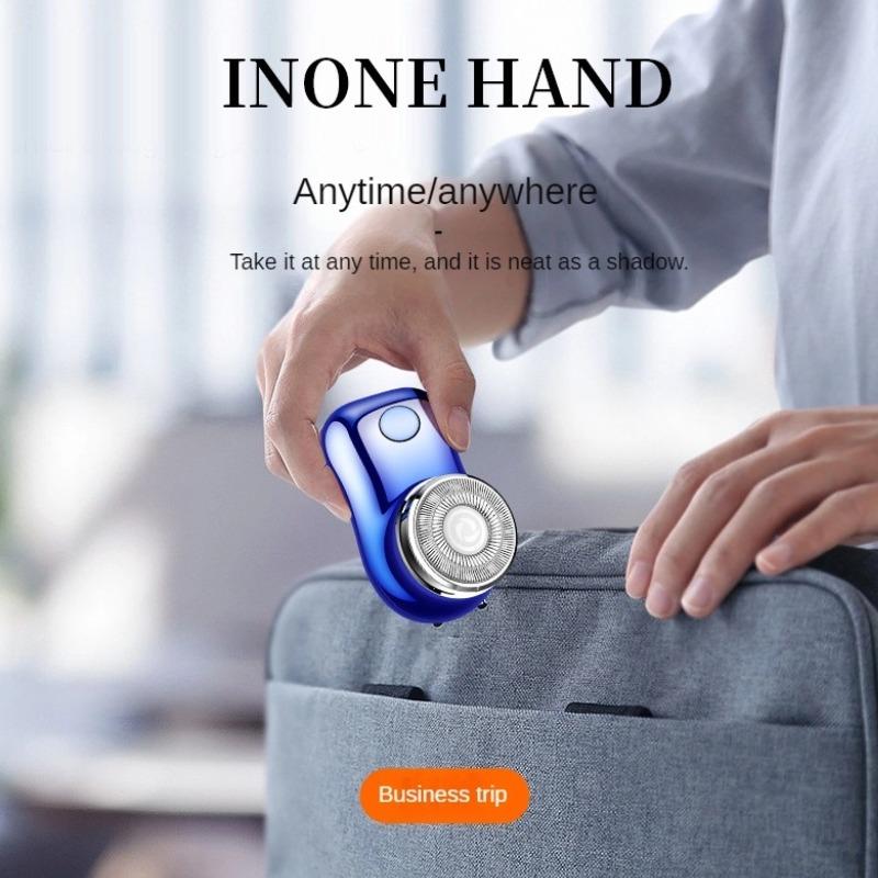 Vylepšený elektrický mini holicí strojek pro muže Cestovní kapesní holicí strojek s digitálním displejem Omyvatelný dobíjecí zastřihovač vousů na obličej Břitva na vousy