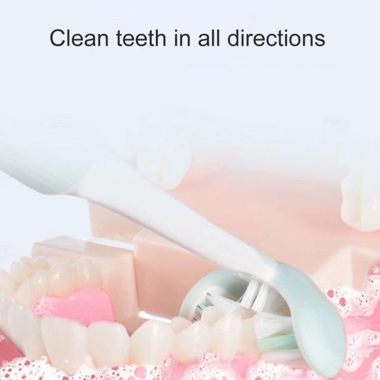 Baby Toothbrush Comfortable Grip U Type Safe Compact Creative Oral Care Tool Durable Three-sided Baby Toothbrush for Bathroom