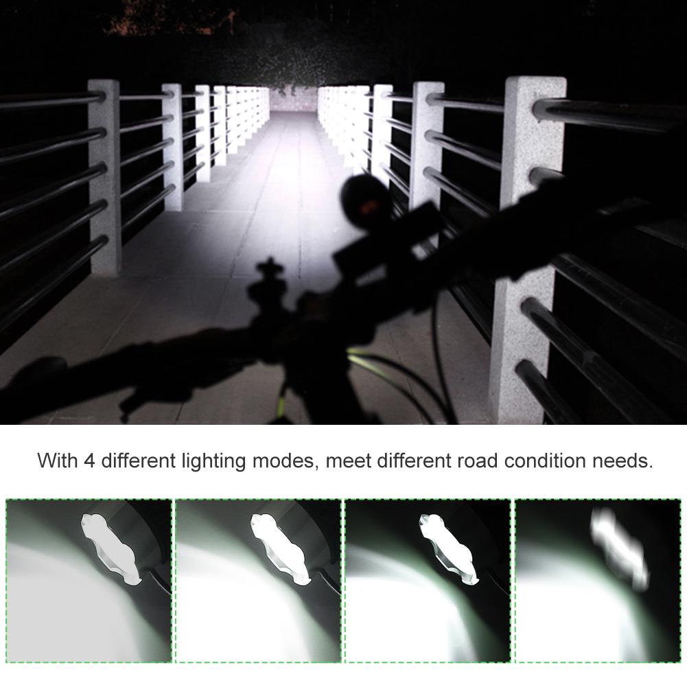 Bike Front Light Lamp with Record Camera Battery Cycling Accessory for Bicycleblack