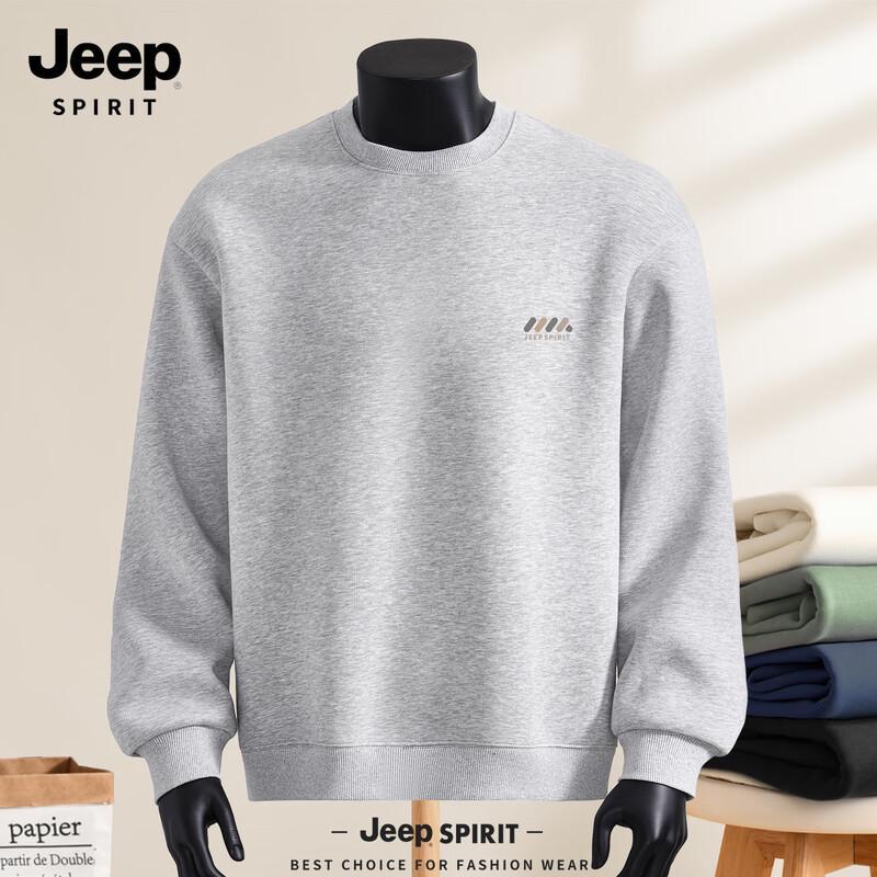 JEEP SPIRIT Men's 2025 Autumn Casual Round Neck Sweatshirt