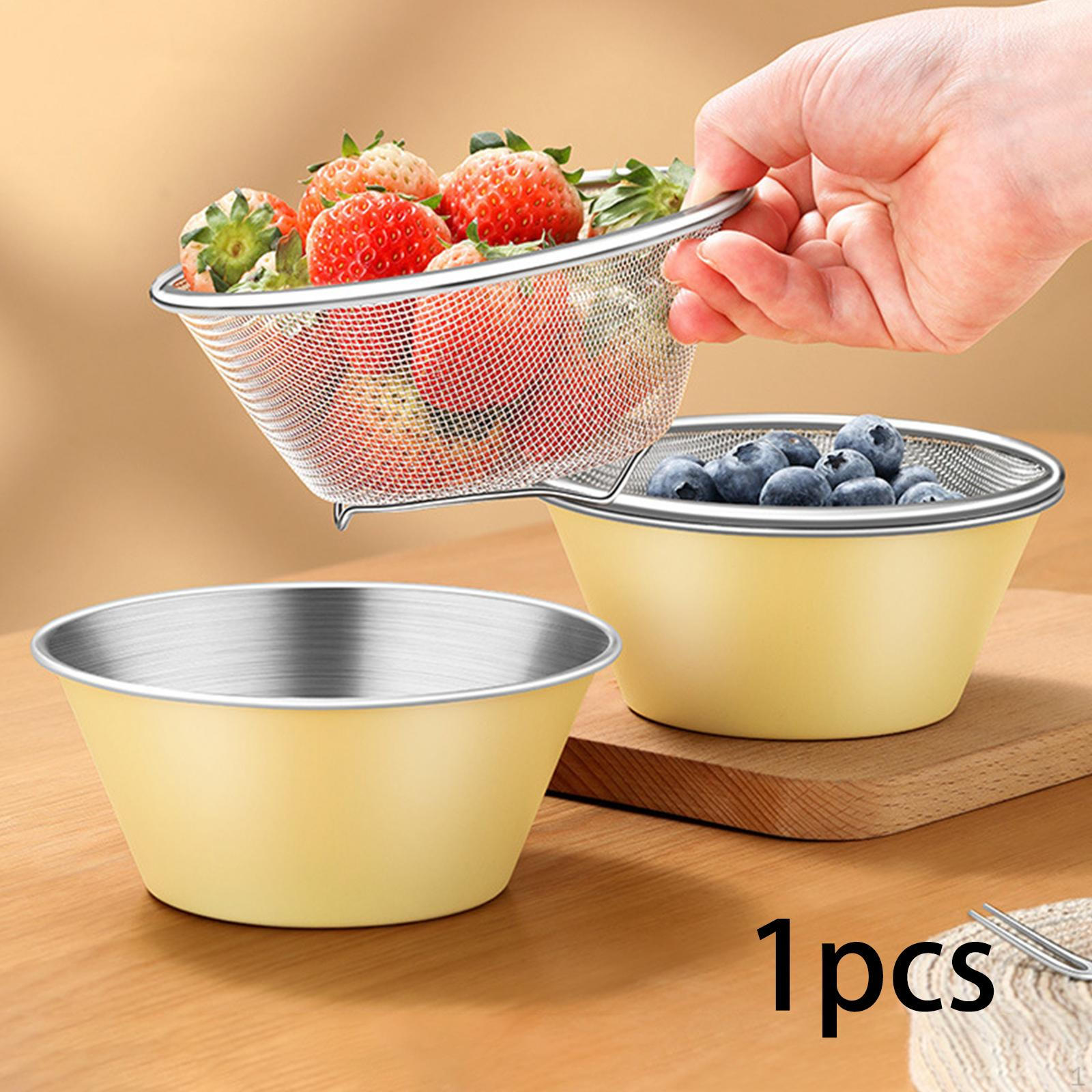 

Kitchen Strainer Colander Bowl Storage Basket Multi Use Sieve Container Draining Food