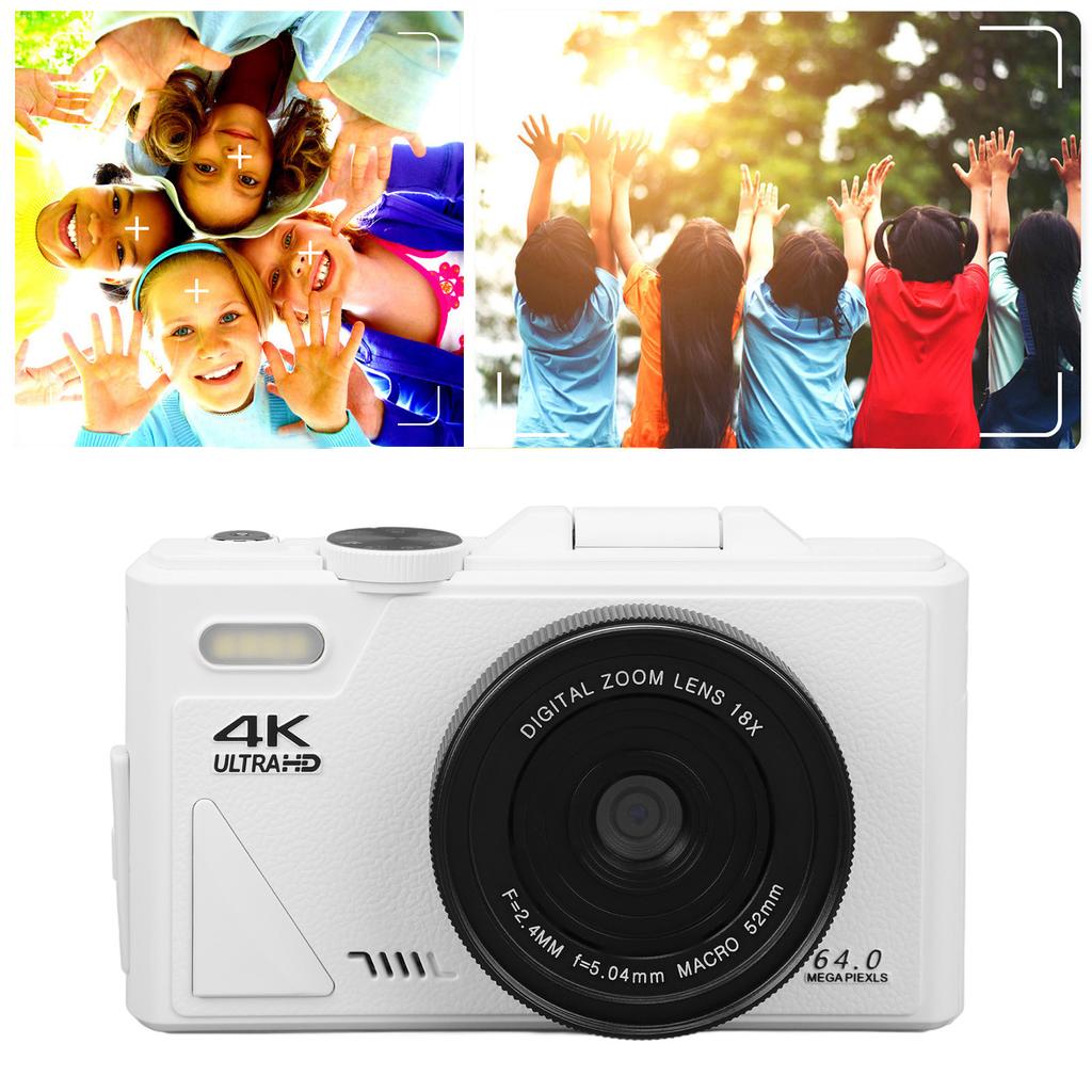 4K Digital Camera for Photography 64MP HD Auto  18X Digital Zoom WiFi Mirrorless Camera with 3 Inch   Screen for Travel