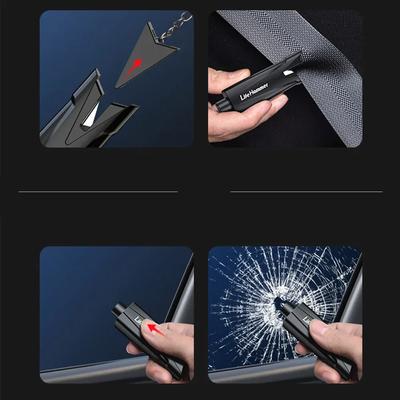 Car Portable SafetyHammerAutoEmergencyGlassWindow Breaker Seat Belt Cutter Life-Saving Emergency Escape Hammer Survival Wle Tool