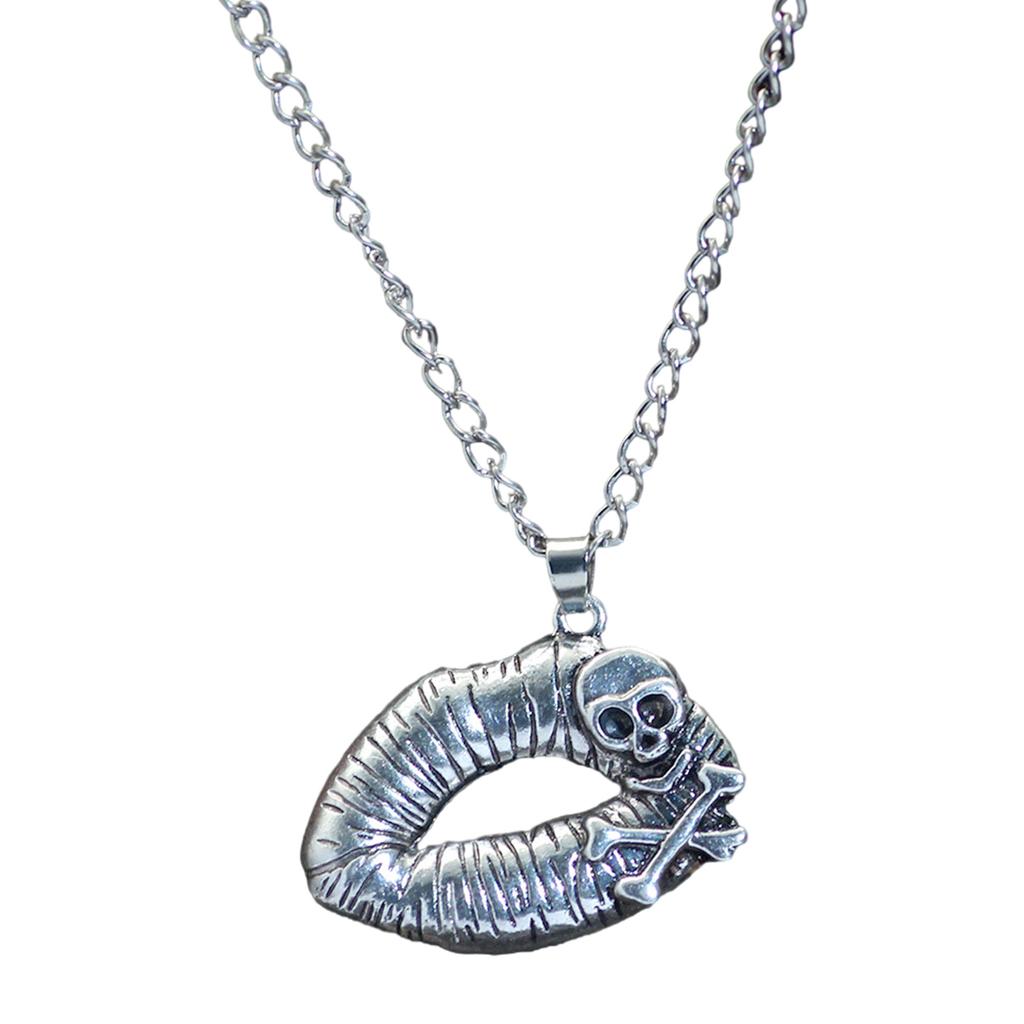 Skull Lips Necklace Alloy Necklace Unique Designs Fashionable Accessories for Trendsetters Seek Distinctive Styles