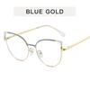 European American Style Frame Glasses Cat Eye Shape Anti Blue Light Glasses Fashion Trendy Decorative Glass