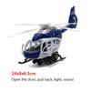 Elicottero Diecast 1/32 Polizia, Elicottero Comando Sicurezza Pubblica, Modello Aereo in Scala, Giocattoli per Bambini Regalo con Funzione a Retrocazione/voce/luce