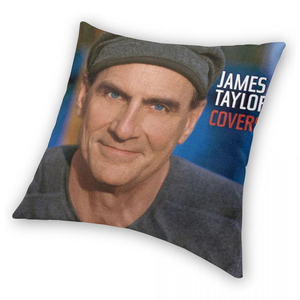 James Taylor Covers Square Pillowcase Polyester Linen Velvet Creative Zip Decorative Pillow Case Room Cushion Cover