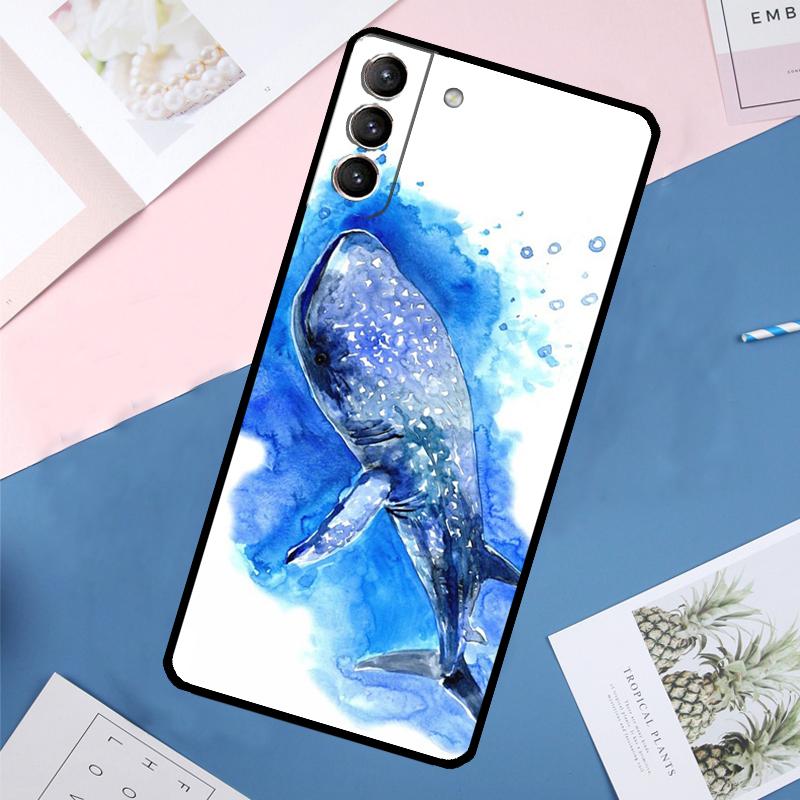 Walhai Fische Hülle Für Samsung Galaxy S24 Ultra S20 S21 S22 S23 S25 Ultra S9 S10 Plus S25 FE Rückseite