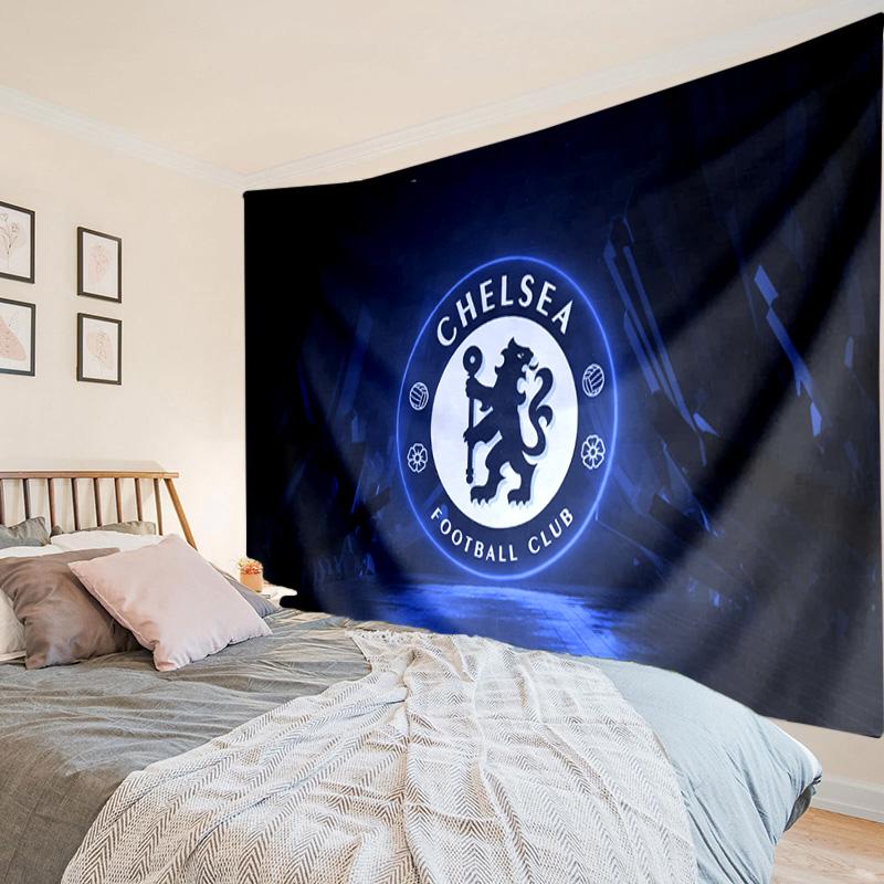 Blue Chelsea Football Club Logo Tapestry, Unique Design Tapestry, Wall Decor for Bedroom,Livingroom, Playroom,Heartwarming Fan Holiday Gifts