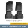 23 Honda Civic Type R Floor Mats: TPE Stain-Resistant Custom Fit for Car and Trunk.