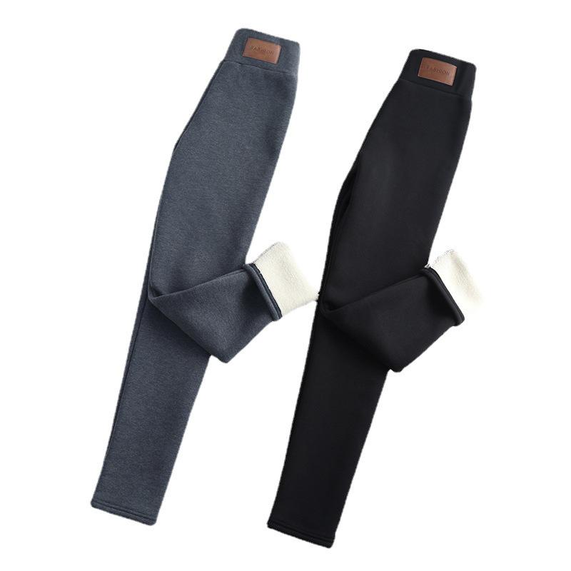 Northeast Women's High-Waist Wool Leggings: Thick Fleece Lined, Plus Size, Tummy Control, Warm Pants for Autumn/Winter