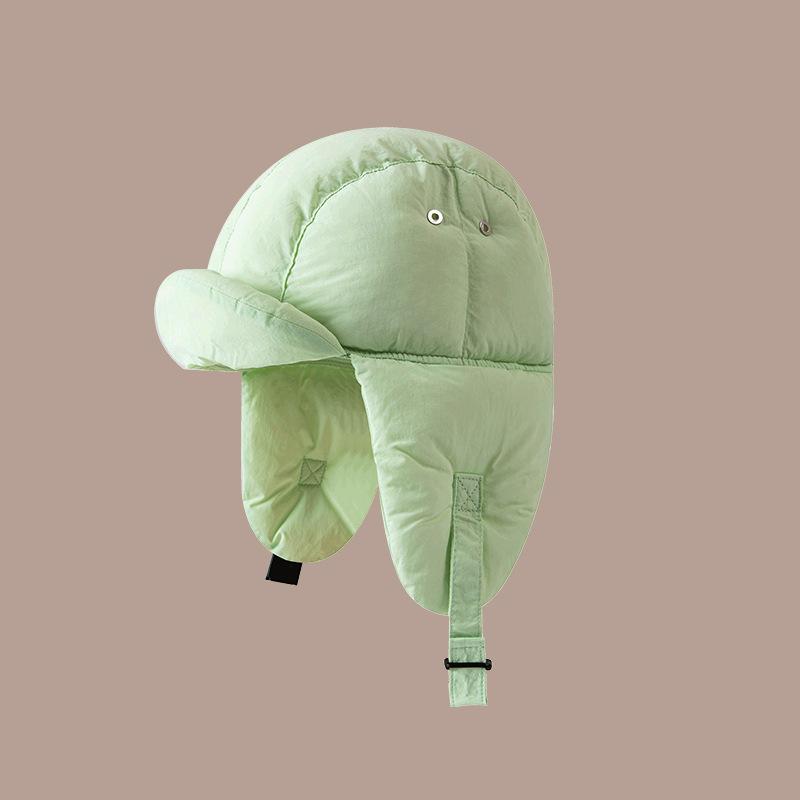 Men's and Women's Winter Thicken Solid Color LeiFeng Hat Warm and Cold Proof Ear Protection Versatile Flying Hat Outdoor Cycling