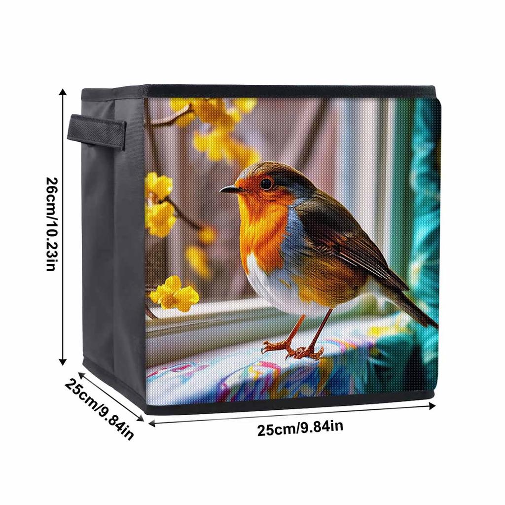 The Bird By The Windowsill 5D Diamond Painting Storage Basket Full Round Drill Mosaic Diamond Embroidery Cross Stitch Kits Home Decor Home Decor