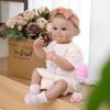 KEIUMI 18 Inch Reborn Baby Doll Soft Silicone Vinyl 3D Skin with Visible Veins Like Real Newborn Girls Birthday Gift