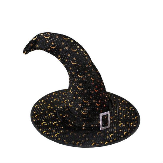 Halloween hat cosplay Props for adult and children's costume parties include star and crescent witch hats
